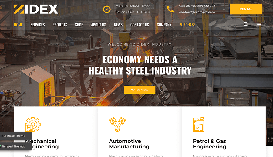 Engineering Steel Industry Web Development