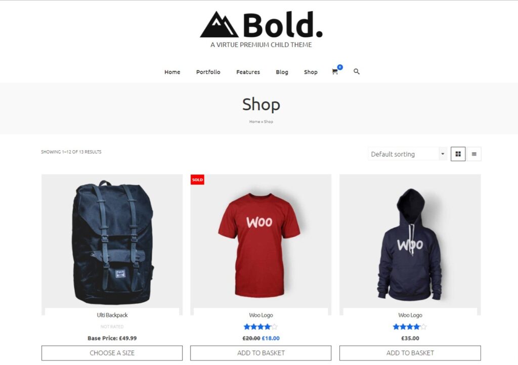 kadence theme woocommerce shop