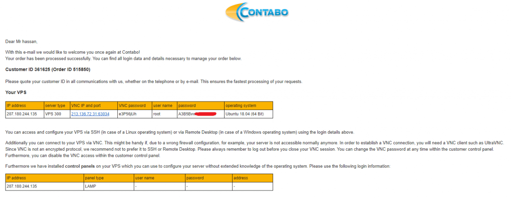 Contabo Details Publish a Website or PHP Script
