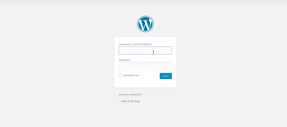 WordPress Login Screen