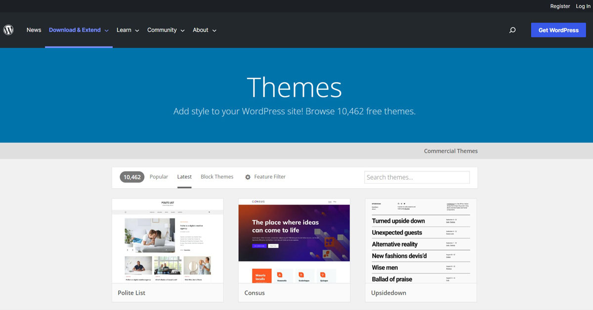 Themes on WordPress, best website builder