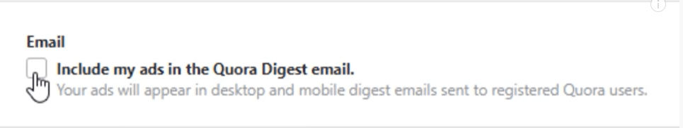 quora ad email